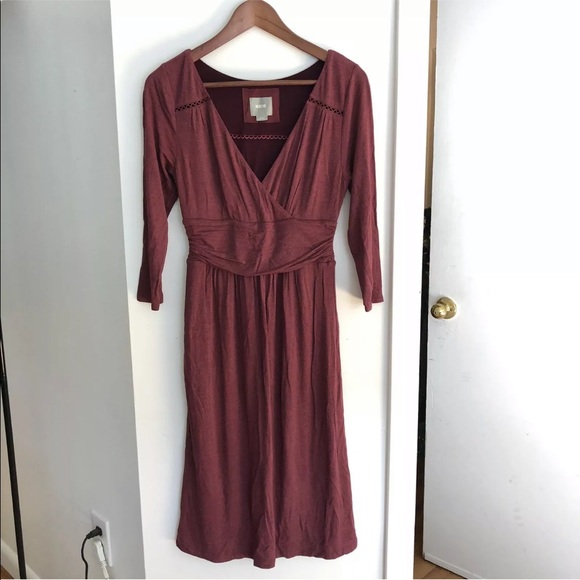 Anthropologie Maeve Wrap dress berry Small - Picture 3 of 12